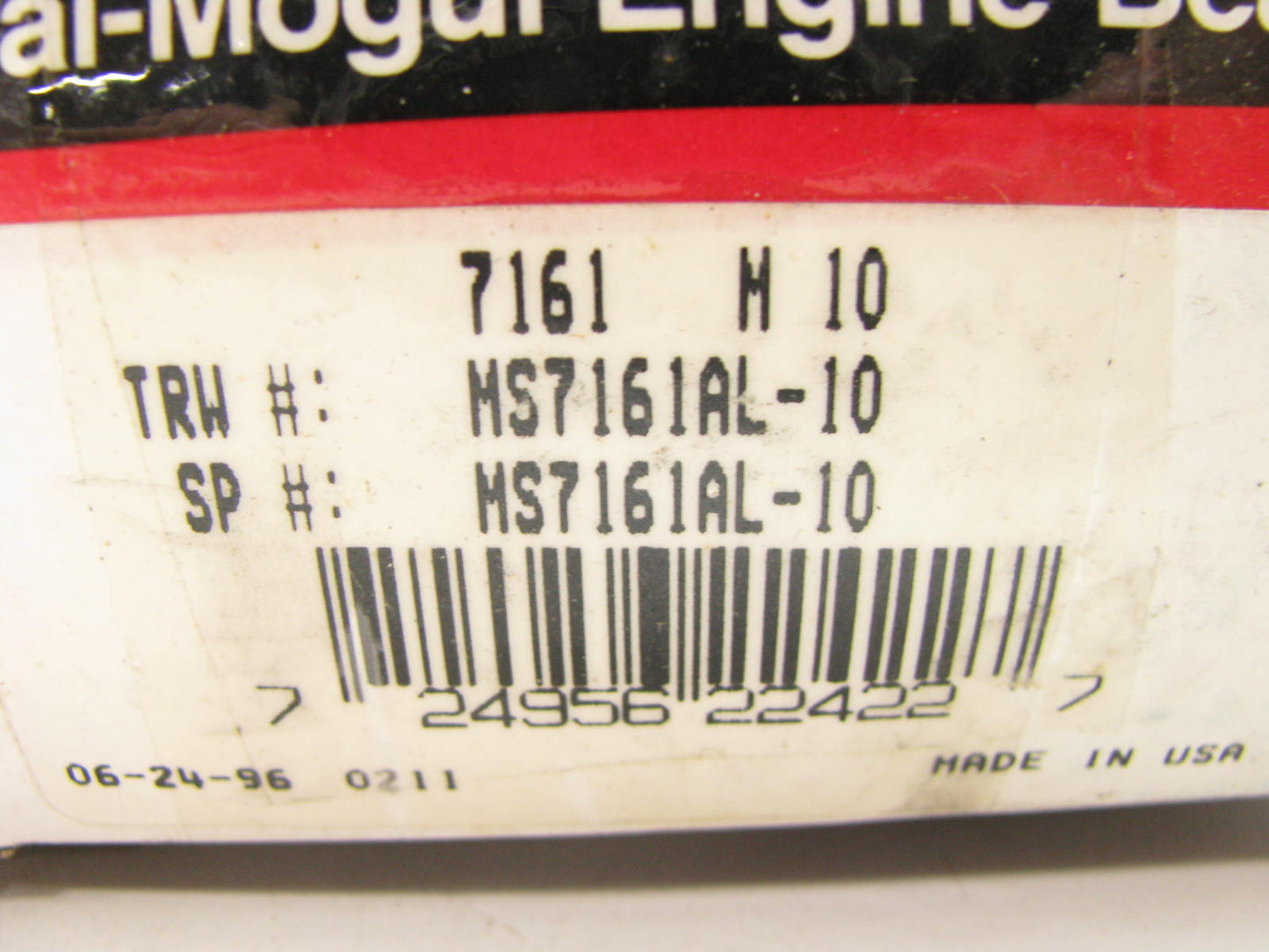 Federal Mogul 7161M10 Engine Main Bearings .010'' 1990-1997 Ford 2.9L 4.0L