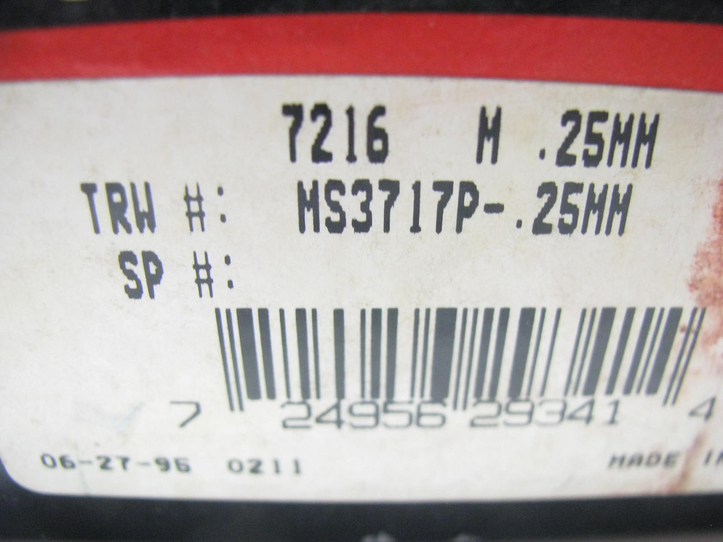 Federal 7216M25MM Main Bearings .25mm For 1989-10 Dodge Cummins 5.9L 6.7L Diesel