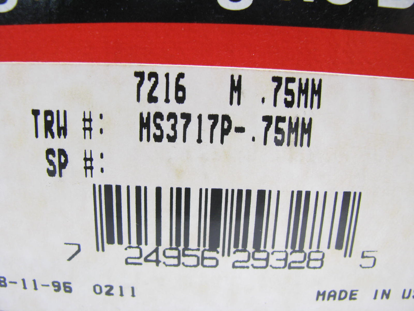 Federal Mogul 7216M75MM Main Bearings .75mm For 1989-17 Dodge 5.9L 6.7L Cummins