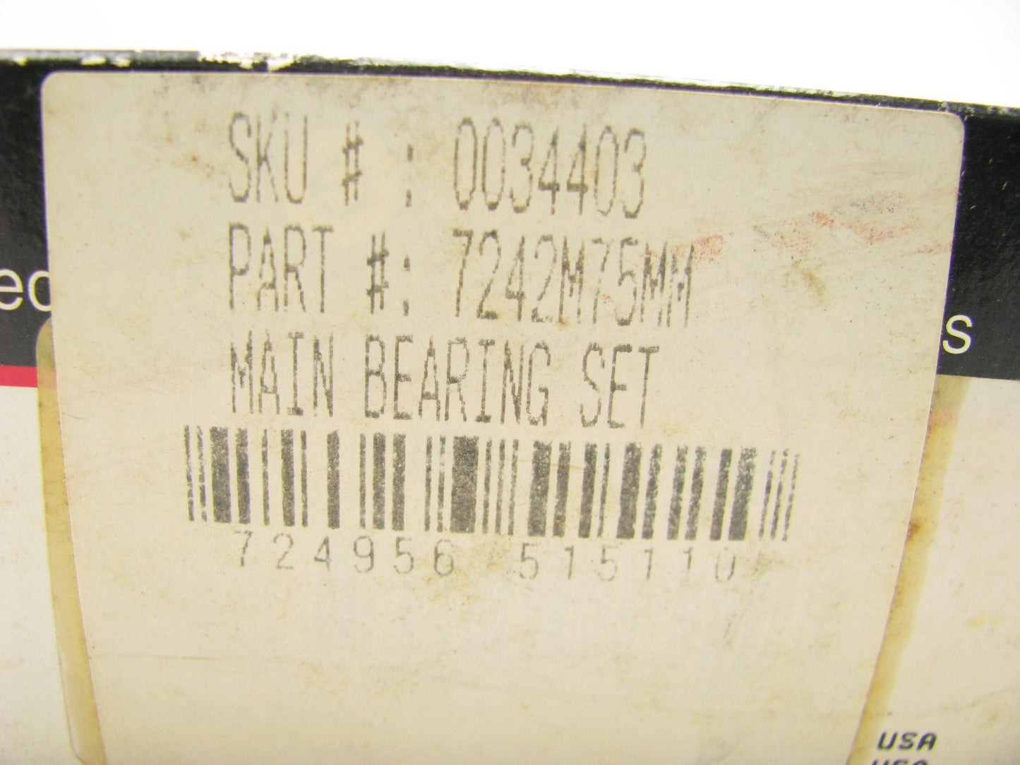 Federal Mogul 7242M-75MM Engine Main Bearings .75mm 1985-2004 GM 2.8L 3.1L 3.4L