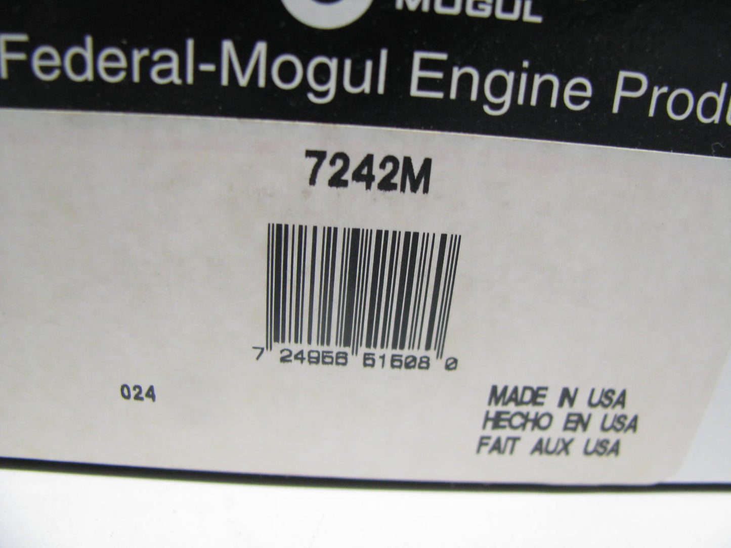 Federal Mogul 7242M STANDARD SIZE Main Bearings - Chevy GM 2.8L 3.1L V6