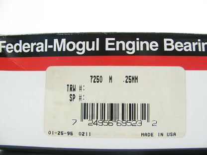Federal Mogul 7250M-25MM Engine Main Bearings .25mm For Cummins 3B 3BT Diesel