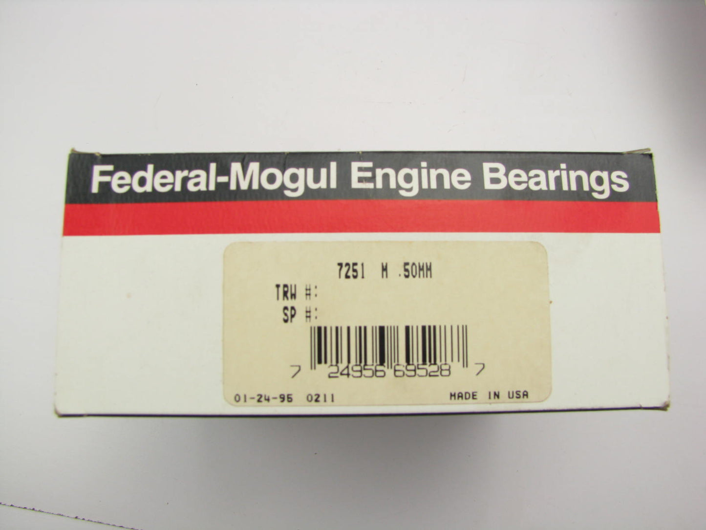 F. Mogul 7251M Main Bearings .50mm 89-91 Chevy GMC 3.9L With Isuzu 4BD1T DIESEL