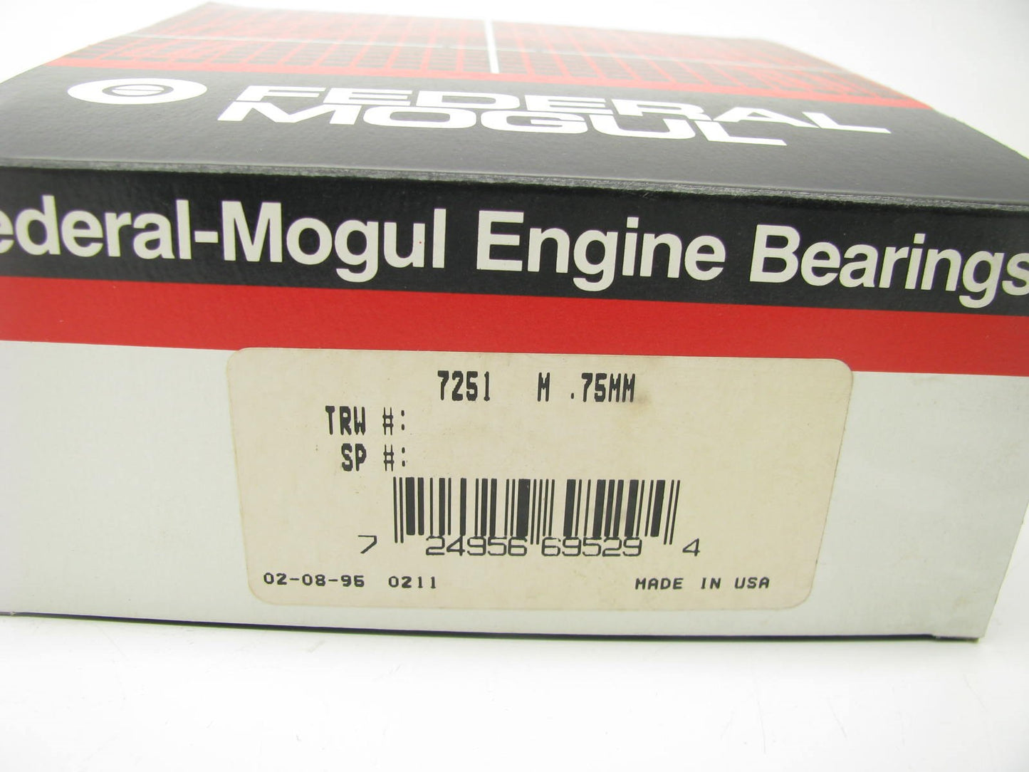 Federal Mogul 7251M 75mm Size Main Bearings - Cummins 3.9L 4B 4BT 4BTA DIESEL