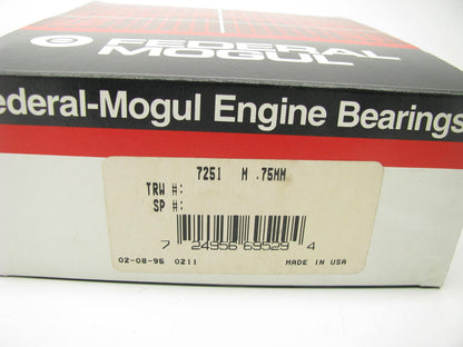 Federal Mogul 7251M 75mm Size Main Bearings - Cummins 3.9L 4B 4BT 4BTA DIESEL