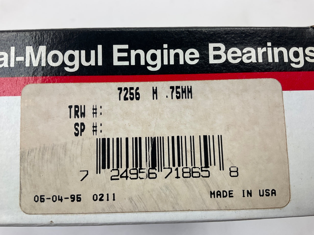 Federal Mogul 7256M-75MM Main Bearings .75mm 1990-1993 Cadillac 4.5L 4.9L-V8