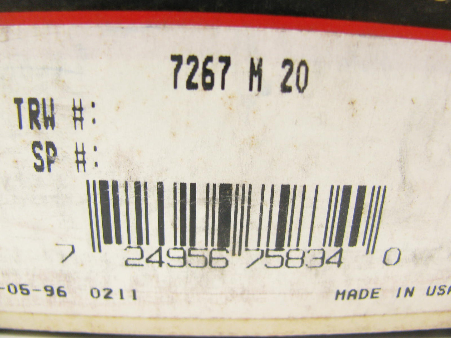 Federal Mogul 7267M20 Main Bearings 0.020'' CONTOURED THRUST BEARING