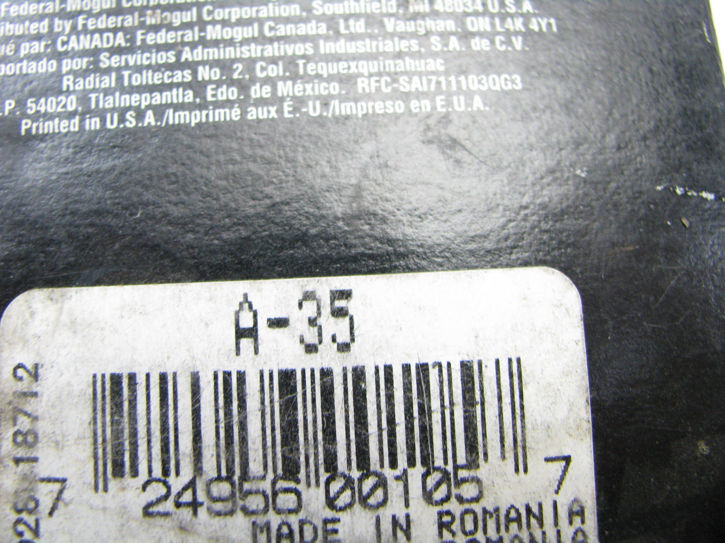 Federal Mogul A35 Wheel Bearing - Front Inner / Outer