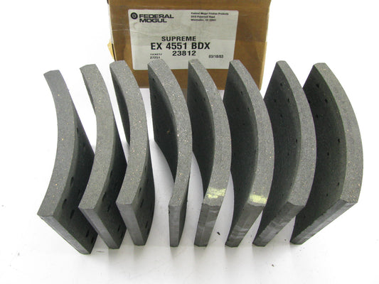 Federal Mogul EX4551BDX Brake Shoe Linings - Fruehauf ''P'' 16-1/2 X 8-5/8'' 8/Pack