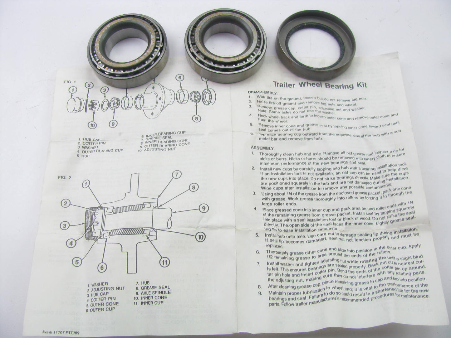 Federal FM-005 Trailer Wheel Bearing Kit - 2.563'' OD X 1.375'' ID X 0.71'' Wide