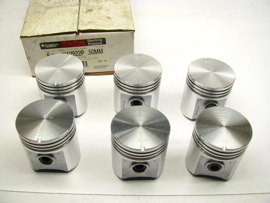 (6) Federal H12922P Engine Piston .50mm For 1960-1980 Nissan 4.0L Patrol DIESEL