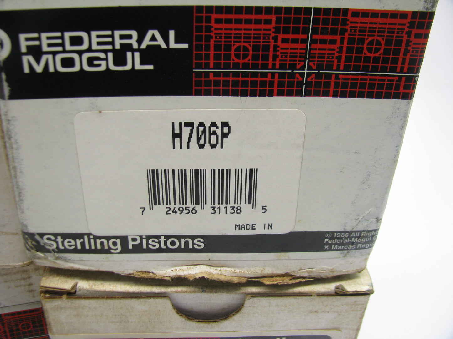 (8) Federal Mogul H706P Engine Pistons Set STD Size - Ford Truck 389 391 V8