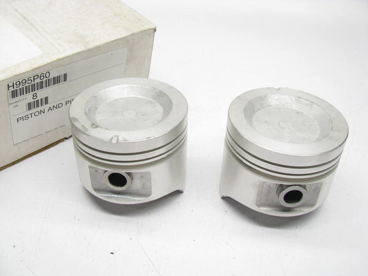 (2) Federal H995P60 Hypereutectic Engine Piston .060'' 1964-1978 Ford 389 391-V8 Type 2