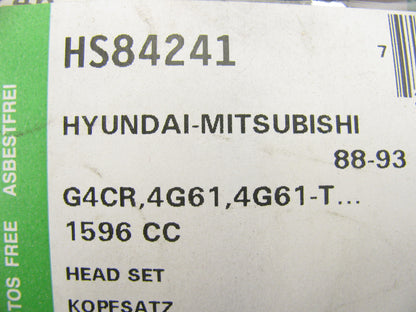 Cylinder Head Gasket Set For 88-93 Hyundai Mitsubishi G4CR, 4G61, 4G61-T
