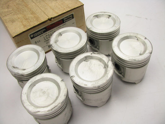 (6) Federal Mogul LC244P-040 Piston .040'' For 1960-1985 Chrysler 170 198 225-L6