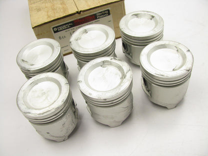 (6) Federal Mogul LC244P-040 Piston .040'' For 1960-1985 Chrysler 170 198 225-L6