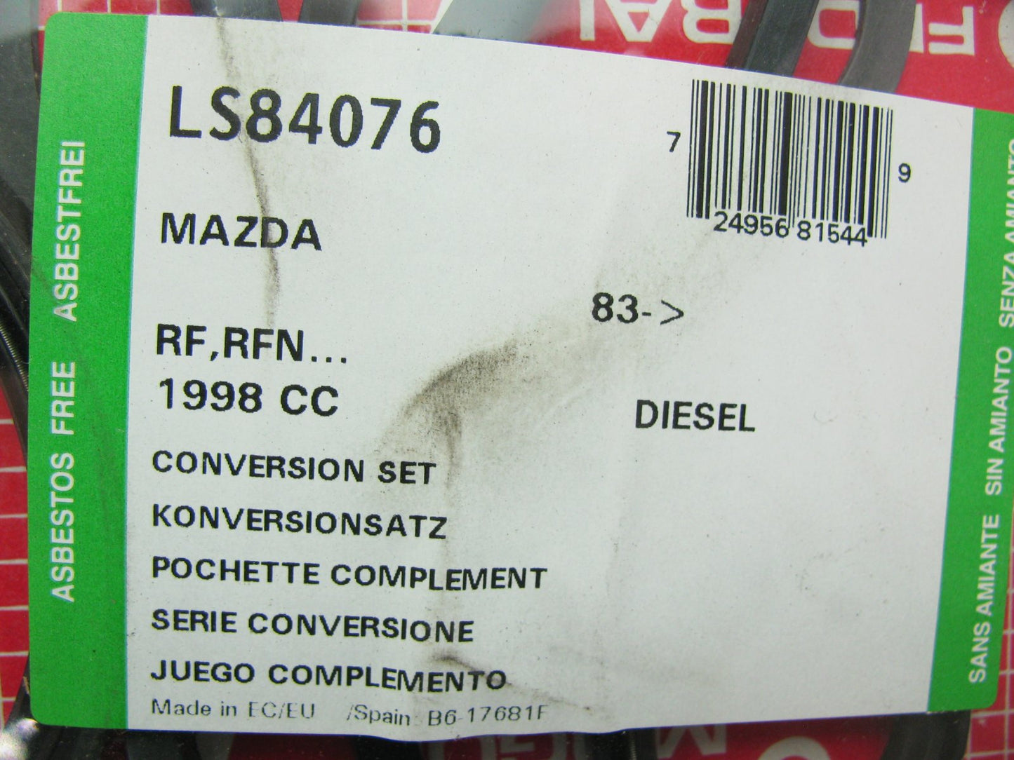 Oil Pan, Timing, Crank Seal Gasket Set For Ford Mazda RF, RFN Diesel Engine 2.0L