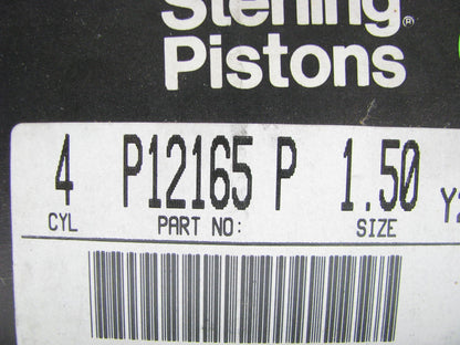 (4) Federal Mogul P12165P-150 Engine Piston 1.50mm 1976-1980 Mazda 1.3L-L4