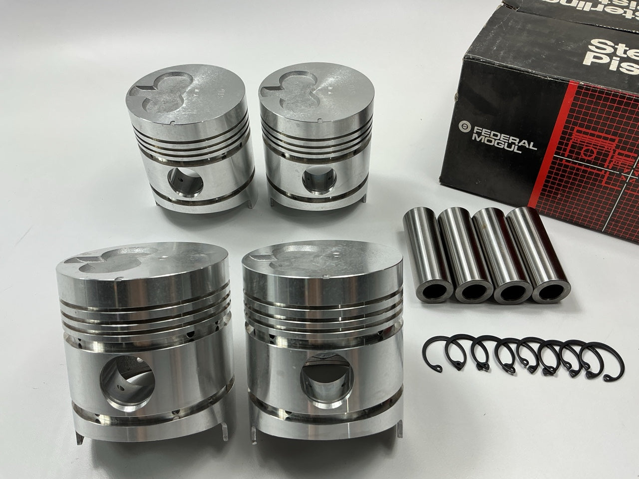 (4) Federal Mogul P9082P Engine Piston STD - Isuzu C201 Diesel (Thermo-King)