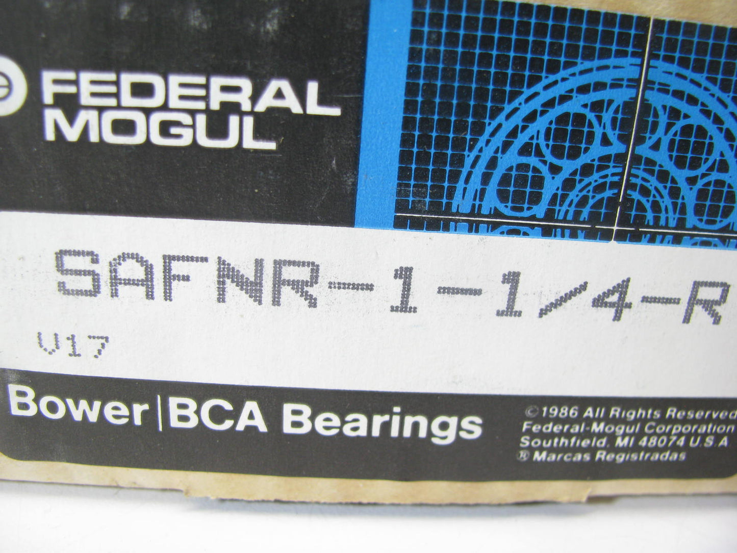 Federal Mogul SAFNR-1-14-R Ball Bearing Flange Unit - 1-1/4'' Bore 3.625'' Centers