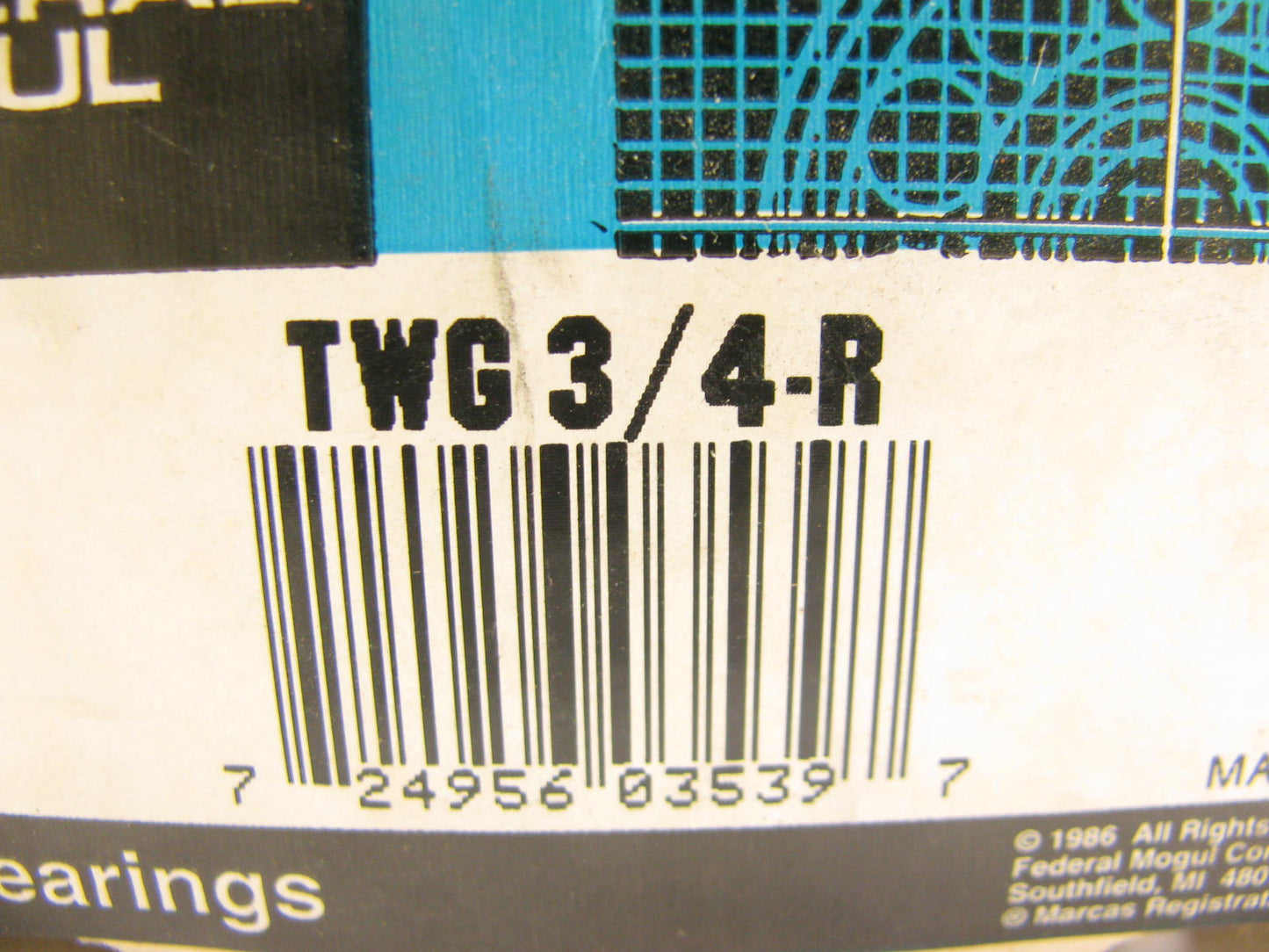 Federal Mogul TWG3-4-R Ball Bearing Flange Unit - 3/4'' Bore 3.531'' Center-Center