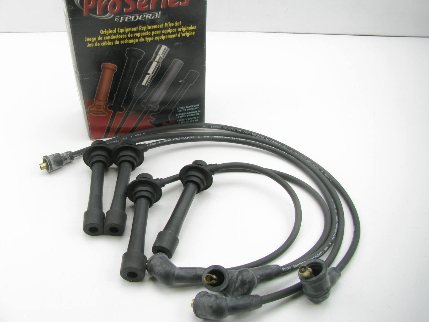 Federal 27486 Ignition Spark Plug Wire Set For 1990-1996 Ford Mazda 1.8L-L4