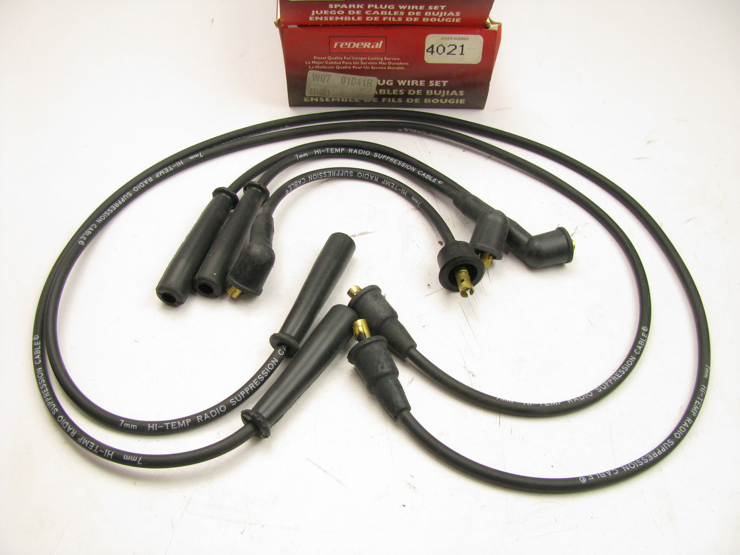 Federal 4021 Ignition Spark Plug Wire Set For 1985-1991 Subaru 1.8L-H4