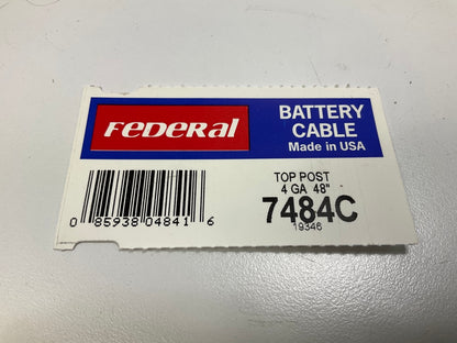 Federal 7484C Top Post Battery Cable, 4 Gauge 48'' Long