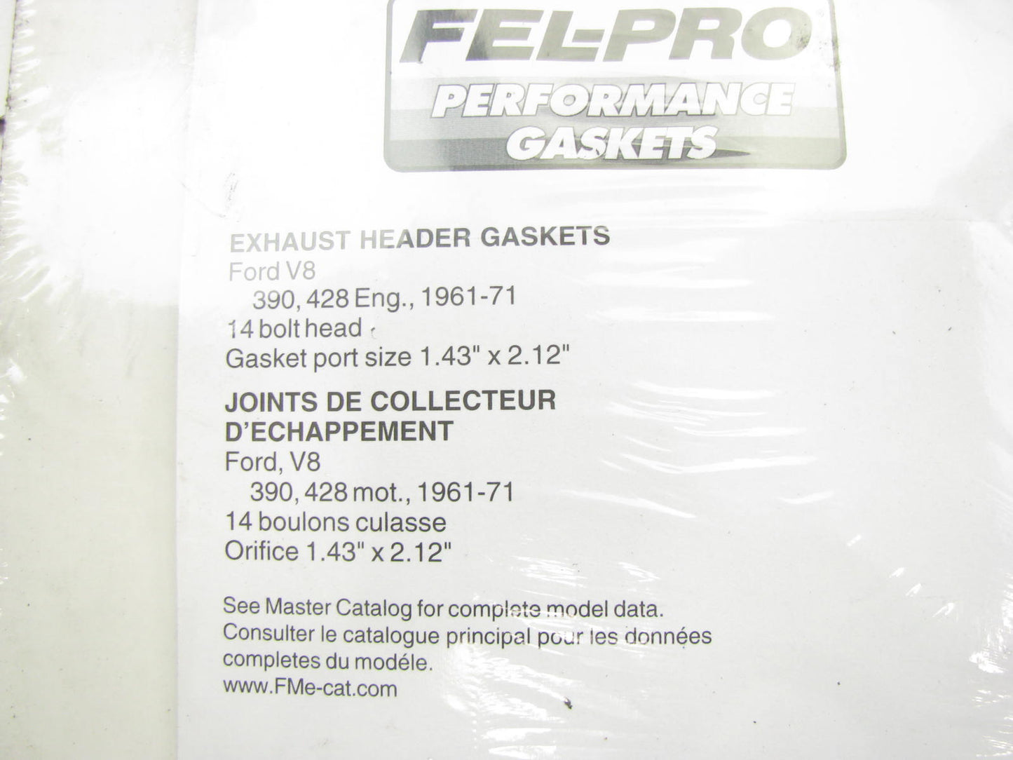 Fel-Pro 1485 Exhaust Manifold Gasket For 68-76 Ford FE V8 1.43'' X 2.12'' Port