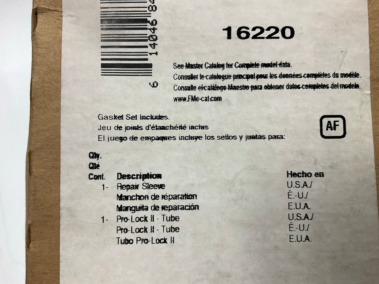 Fel-pro 16220 Engine Timing Cover Repair Sleeve
