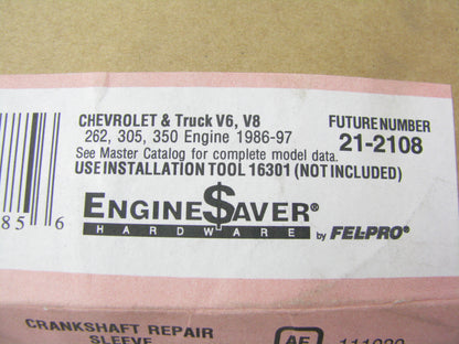 FEL-PRO 16258 Engine Main Bearing Repair Sleeve - 85-97 Small Block Chevy SBC V8