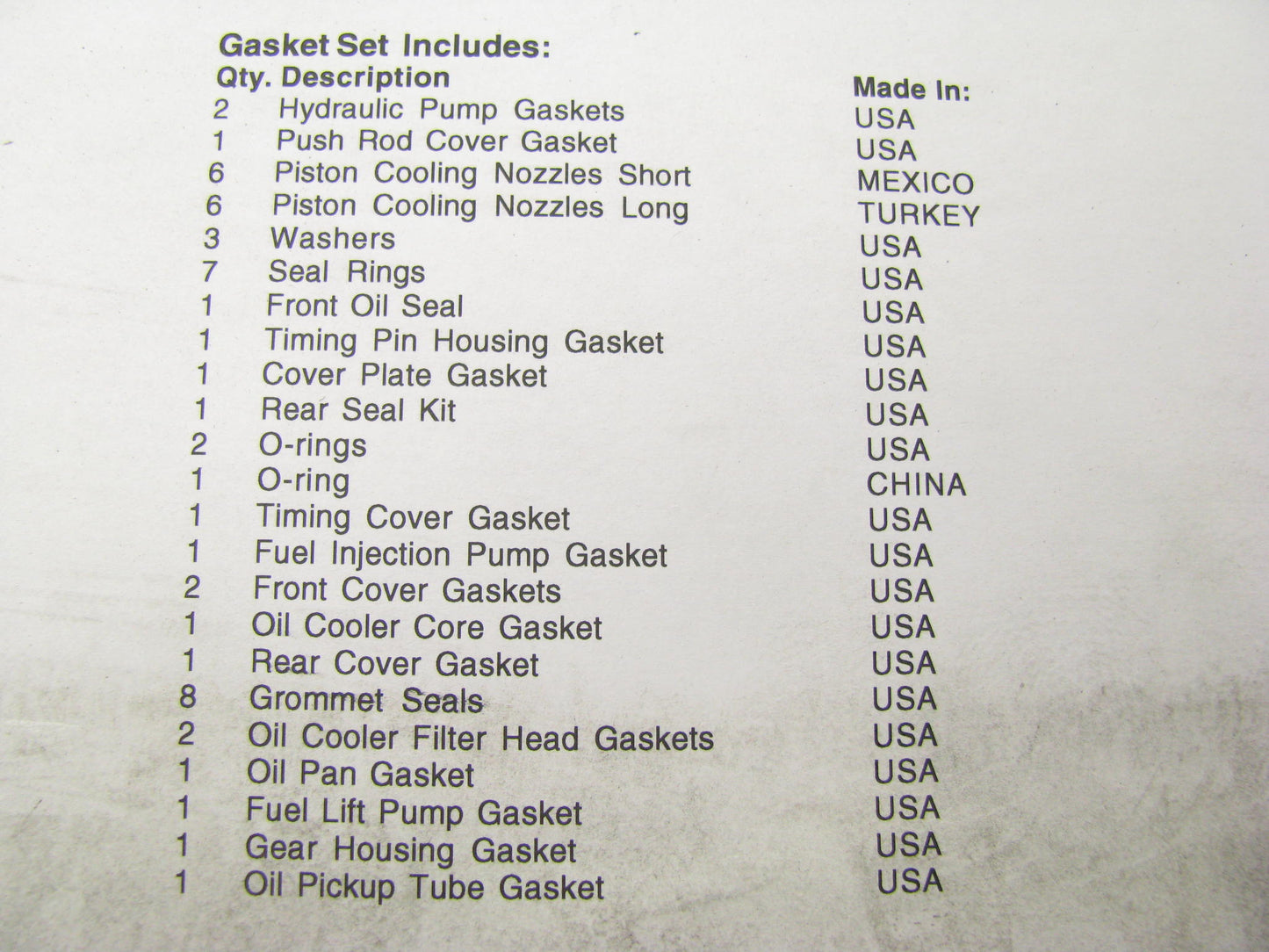 Fel-pro 17106 Conversion Oil Pan Gasket Set For Cummins 6B Marine 5.9L Diesel