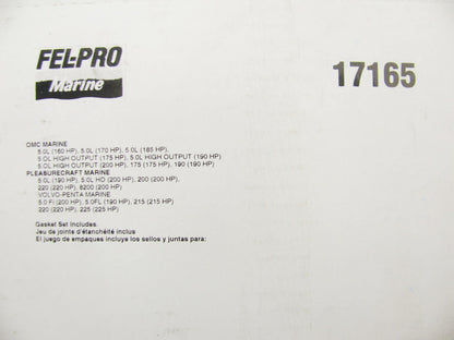 Fel-pro 17165 Conversion Lower Gasket Set for Ford Marine 5.0L V8