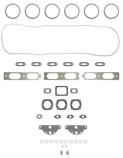 Fel-pro 17202 Cylinder Head Gasket Set For Detroit Diesel Marine 6-71 High Block