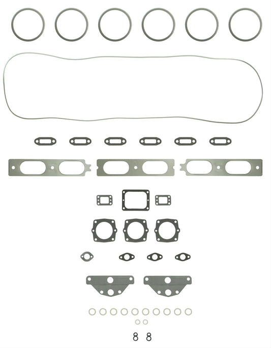 Fel-pro 17202 Cylinder Head Gasket Set For Detroit Diesel Marine 6-71 High Block
