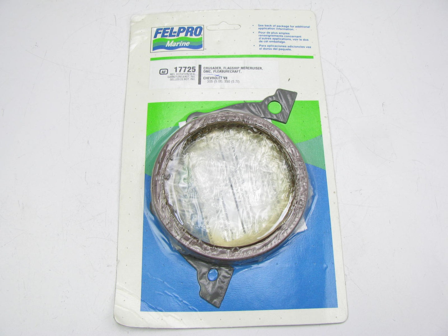 Fel-pro 17725 Rear Main Seal - Reverse Rotation Chevy Marine 5.0L 5.7L