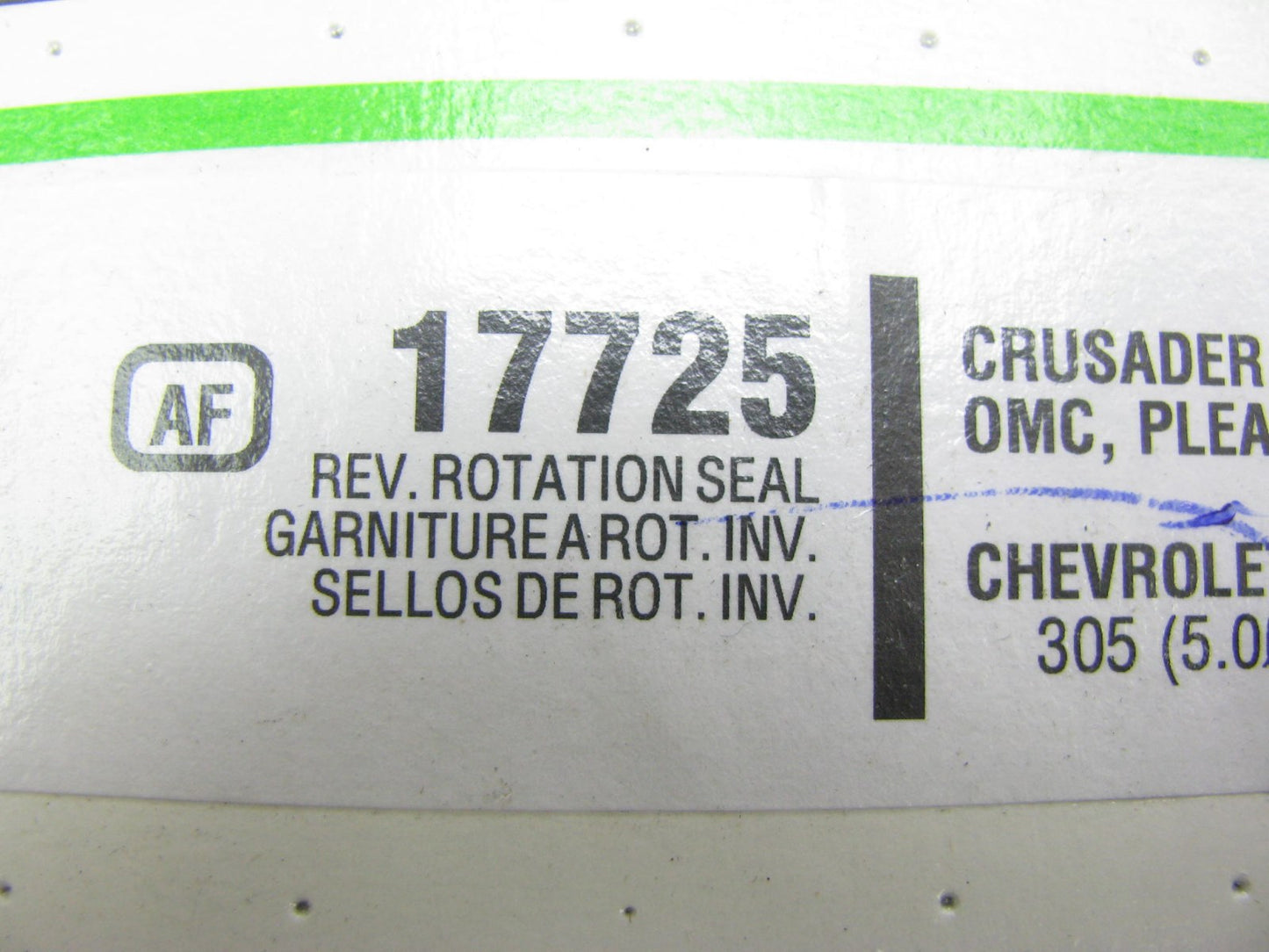Fel-pro 17725 Rear Main Seal - Reverse Rotation Chevy Marine 5.0L 5.7L