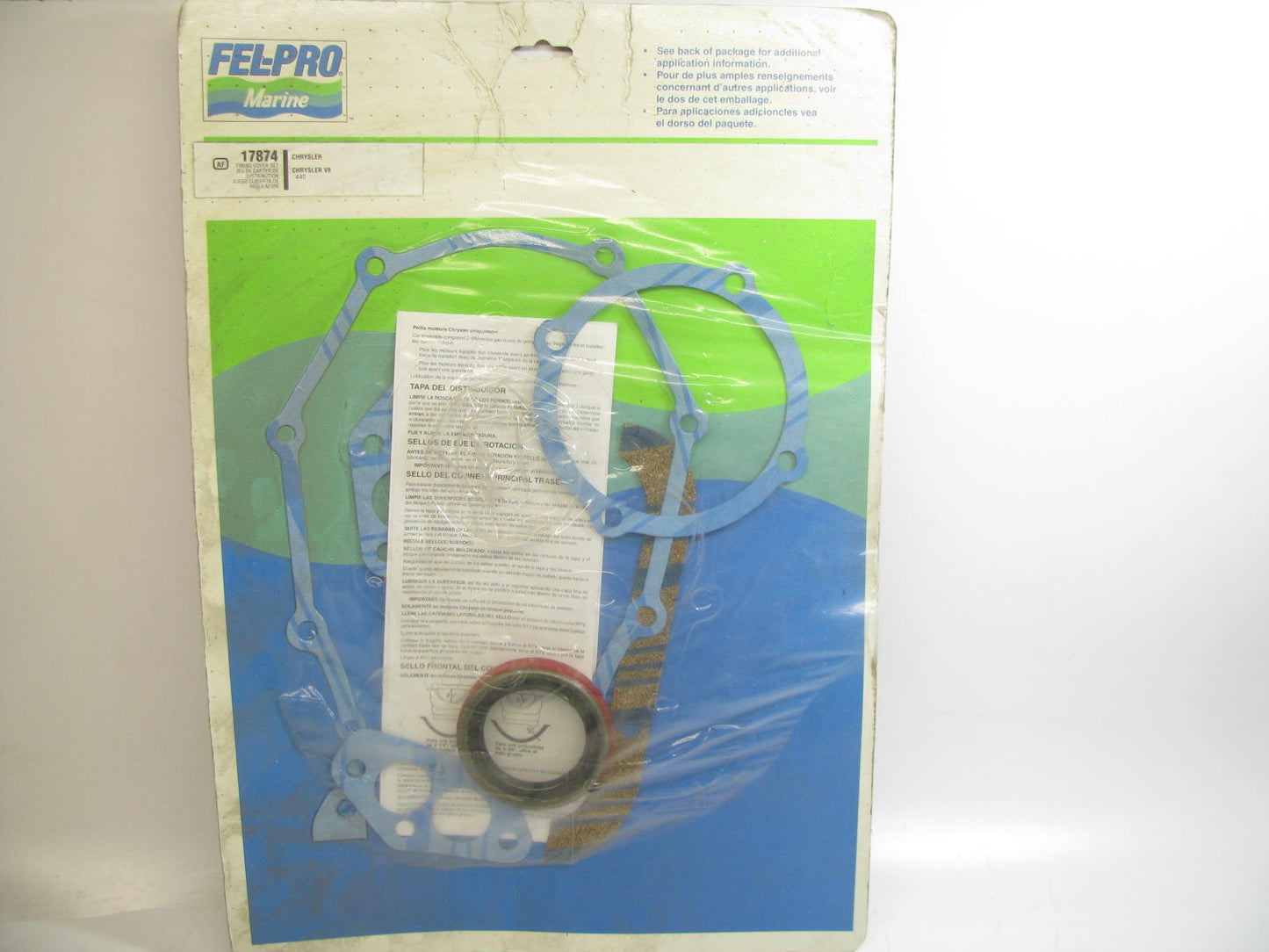 FEL-PRO 17874 MARINE Timing Cover Gasket Set For  75-84 Chrysler Marine 440 V8