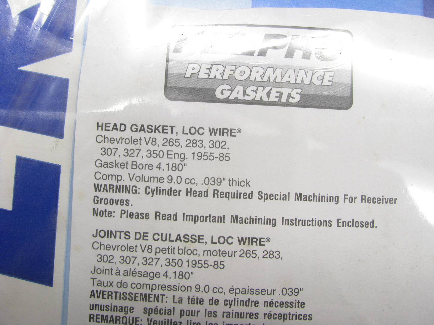 Fel-Pro 1045 Performance Head Gasket - Chevy SBC 4.180'' Bore, .039'' Thick