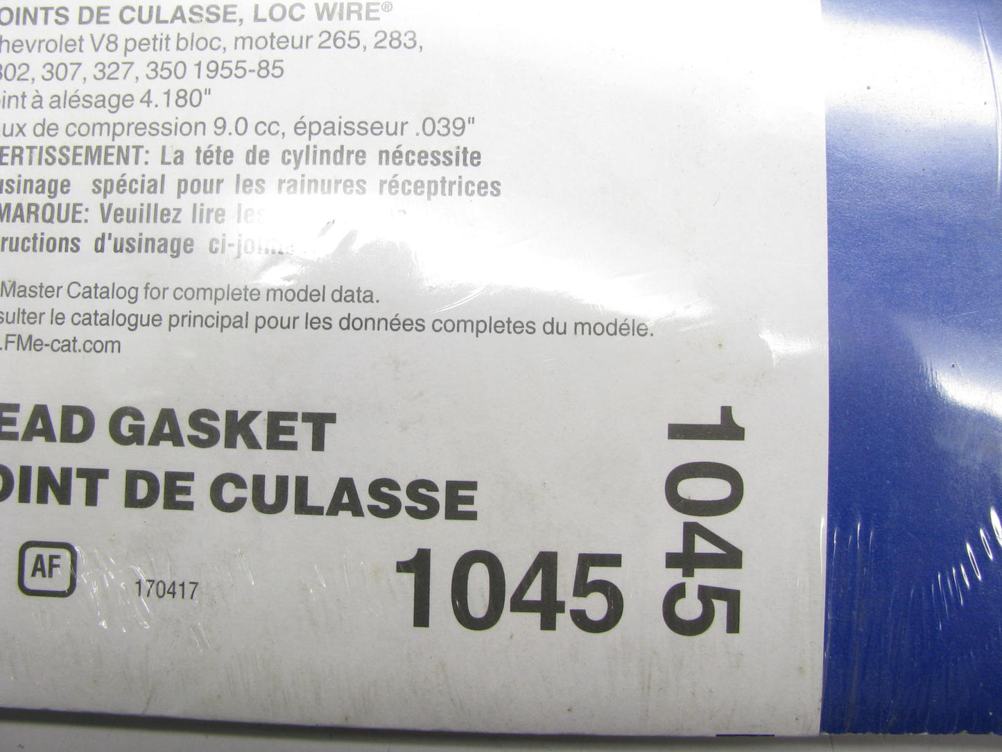 Fel-Pro 1045 Performance Head Gasket - Chevy SBC 4.180'' Bore, .039'' Thick