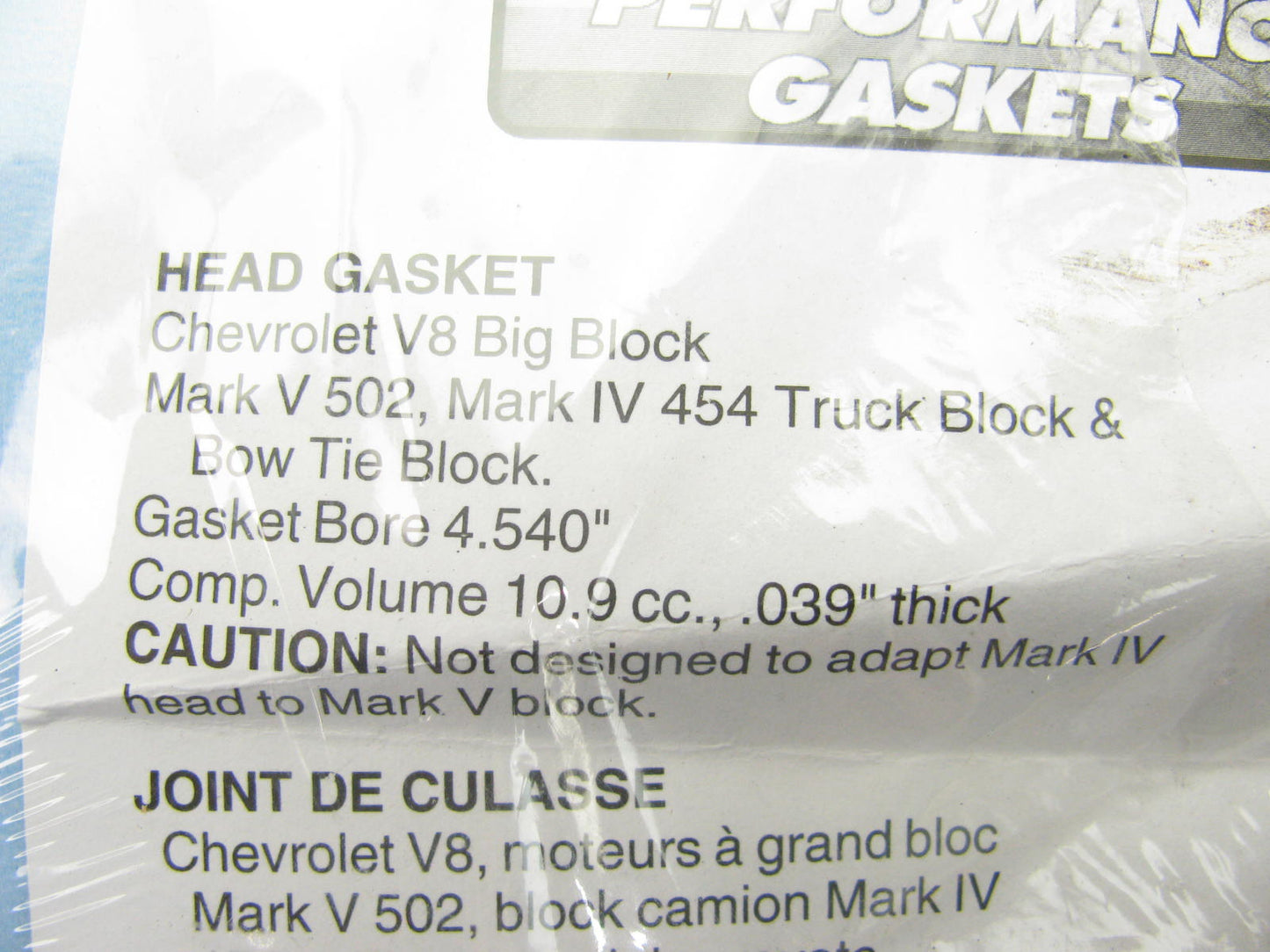 Fel-Pro Performance 1047 Cylinder Head Gasket - Chevy Mark V 502, Mark IV 454