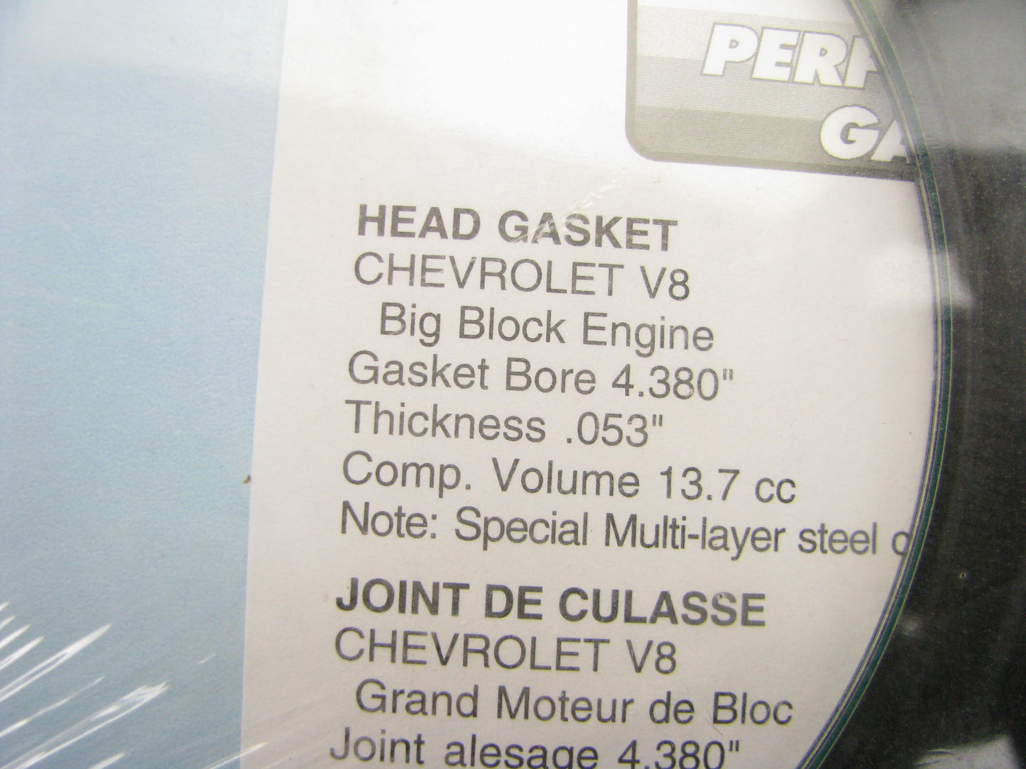Fel-Pro 1071-053 BBC Chevy 396-454 V8 MLS Head Gasket 4.380'' Bore, .053'' Thick