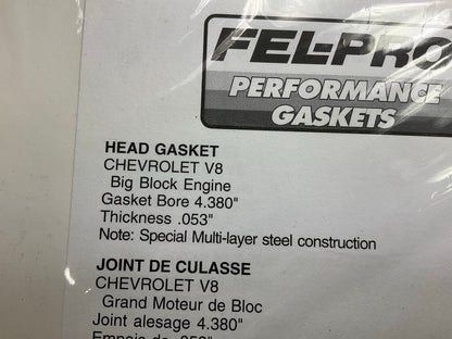 (2) Fel-Pro 1071-1 BBC Chevy 396-454 MLS Head Gaskets, 4.380'' Bore, .053'' Thick