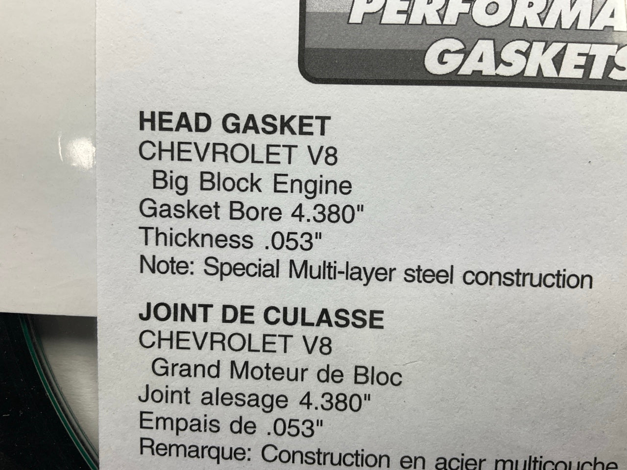 Fel-pro 1071-1 MLS Head Gasket BBC Chevy Big Block 4.380'' Bore, 0.053'' Thick