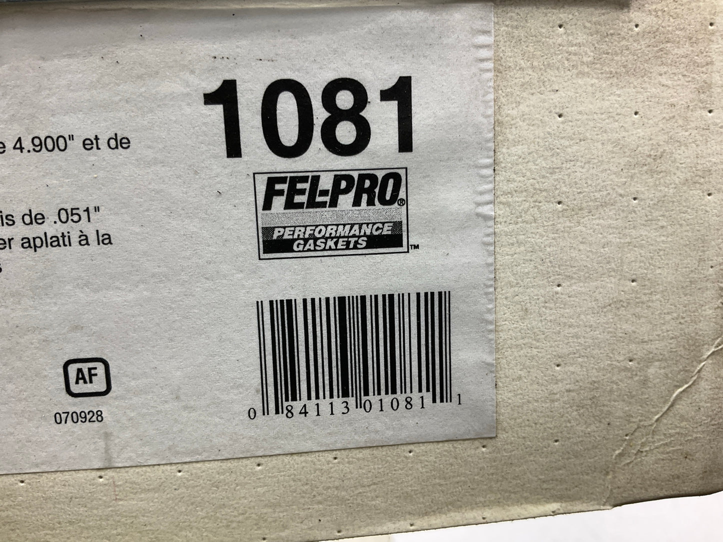 (2) Fel-pro 1081 Cylinder Head Gaskets Chevy Pro Stock 4.90'' Center .051'' Thick