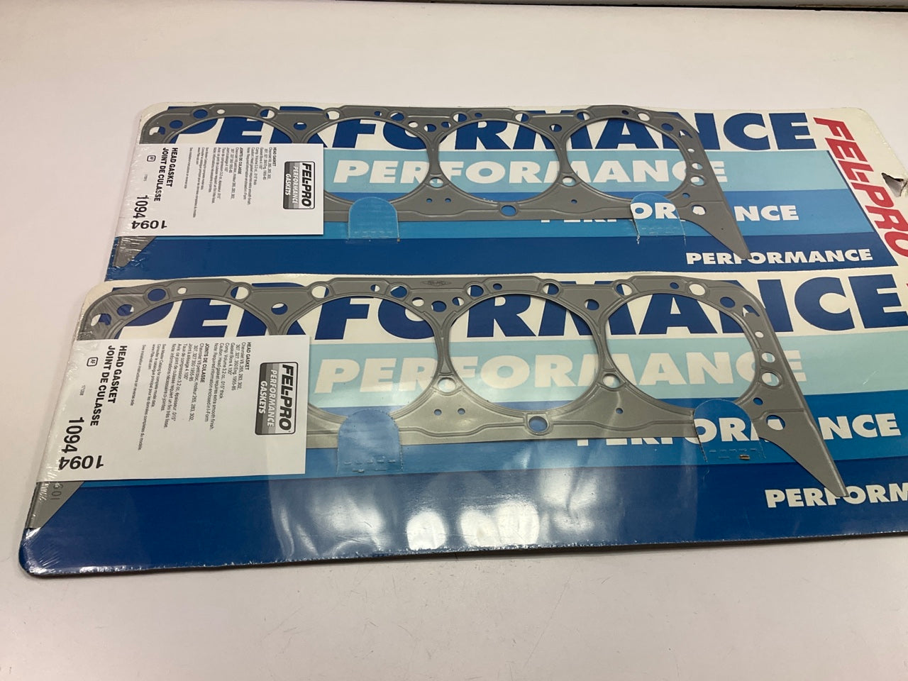 (2) Fel-pro 1094 Cylinder Head Gasket SBC Small Block Chevy 4.100'' Bore 0.015'' T