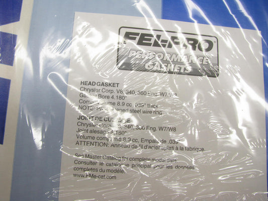 Fel-pro Performance 1100  Cylinder Head Gasket For Mopar Small Block  W8 Heads