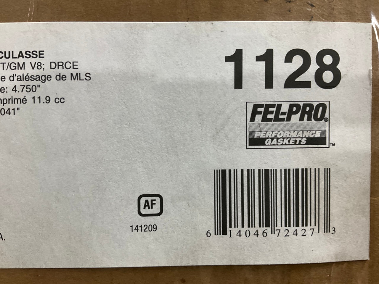 (2) Fel-Pro 1128 Performance MLS Head Gasket 1968-1990 Chevy 4.750'' Bore DRCE