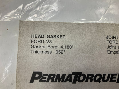 FEL-PRO 1134SD-5 MLS Head Gasket 4.180'' Bore .052'' Thick Ford SBF V8 SMALL BLOCK