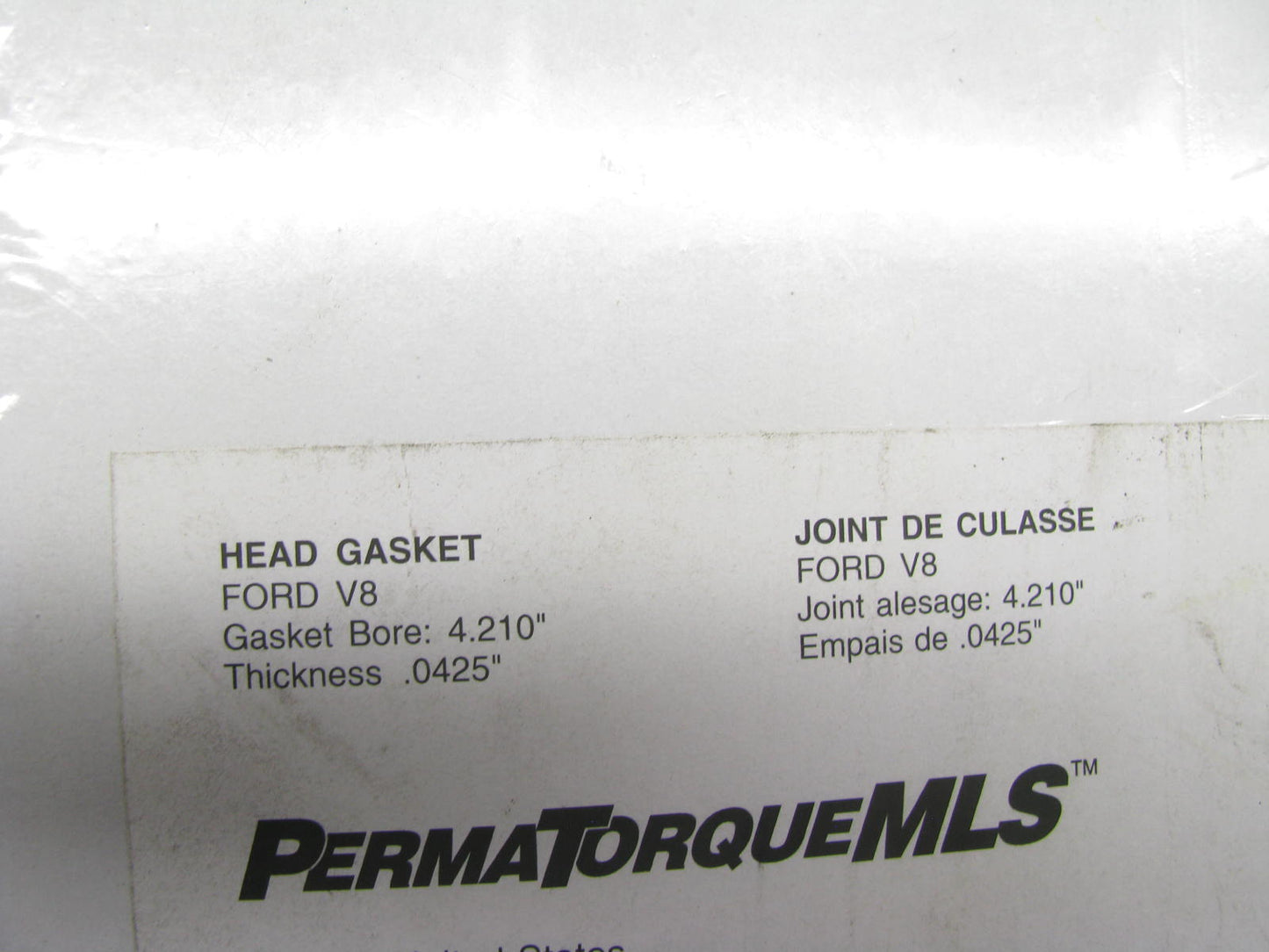 Fel-pro 1135SD-4 Head Gasket 4.180'' Bore .0425'' Thick Ford Small Block SBF V8